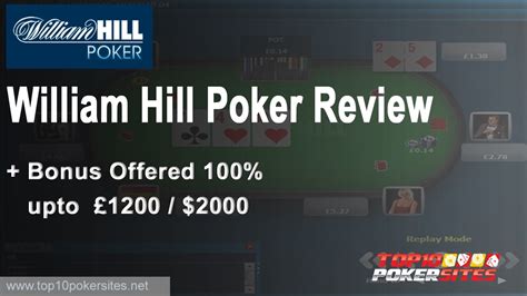 william hill poker bonus